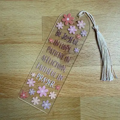 Be Joyful In Hope Acrylic Bookmark