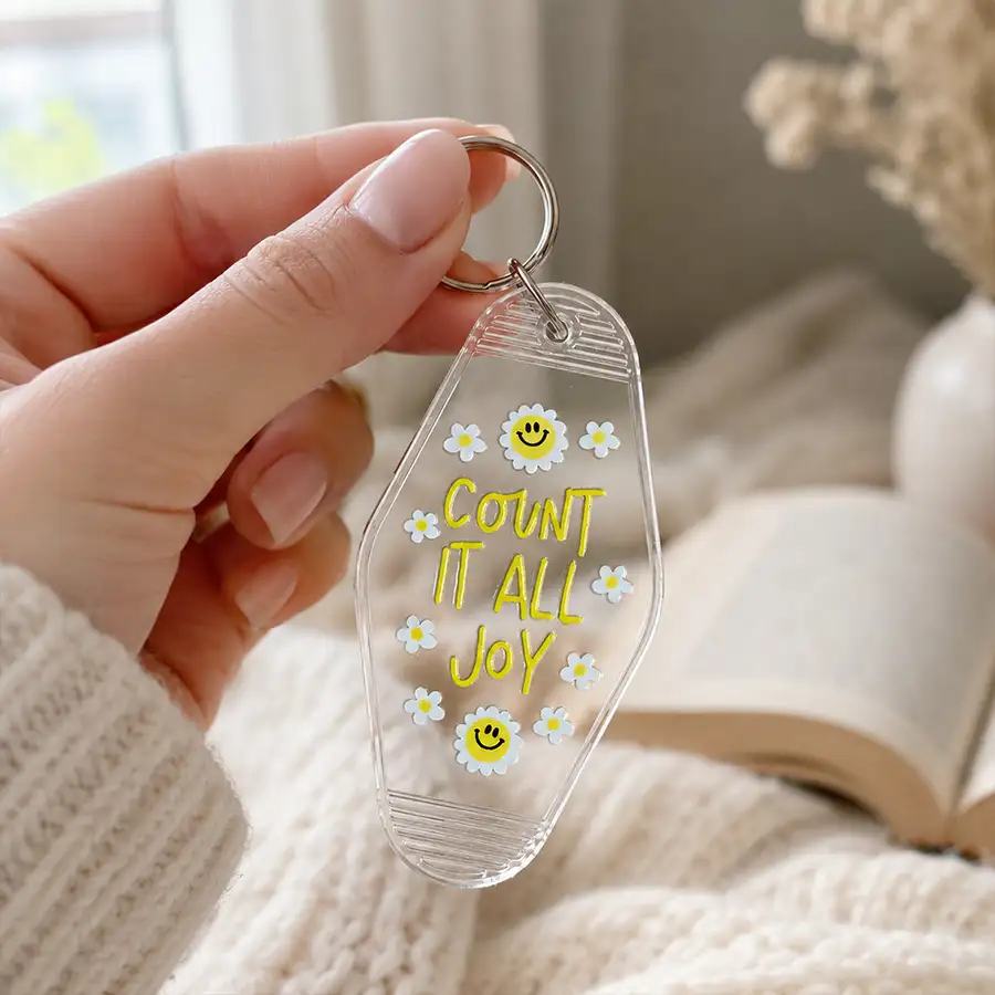 Count It All Joy Acrylic Motel Key Chain
