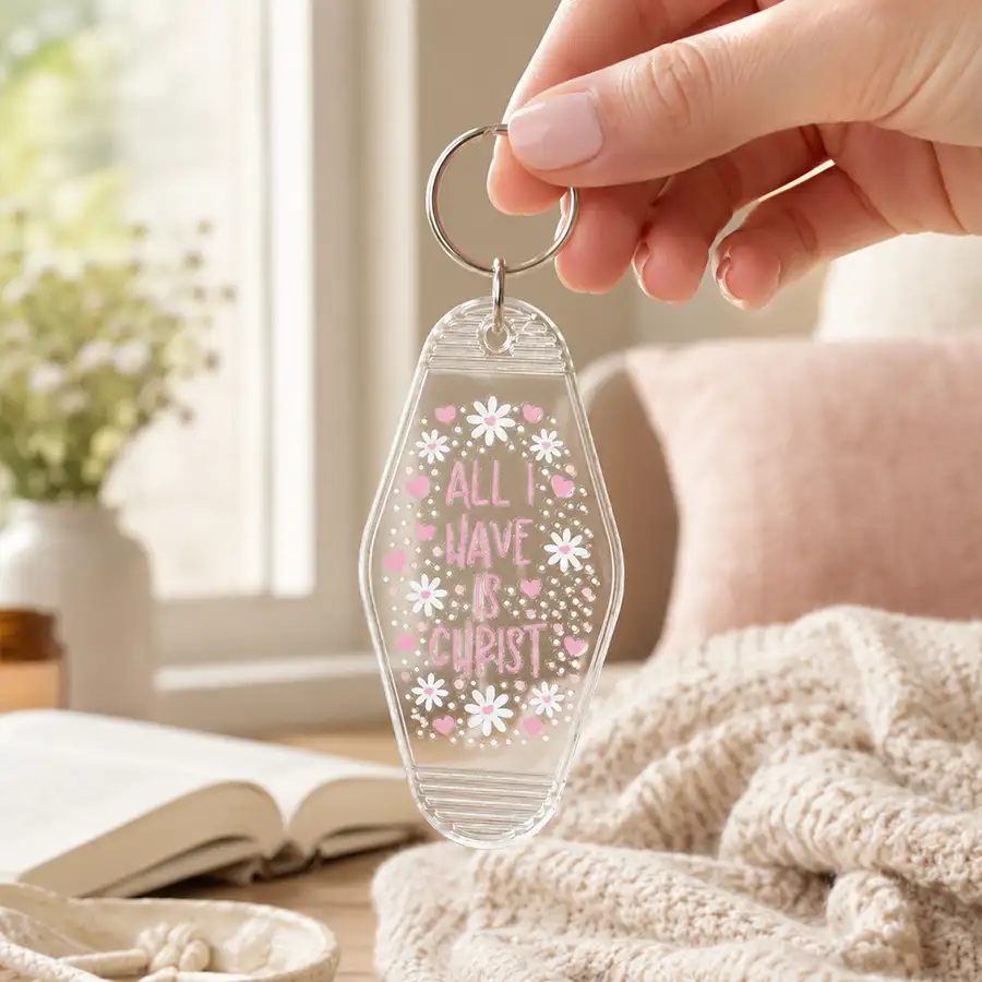 All I Have Is Christ Acrylic Motel Key Chain