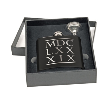 1689 BCF Roman Numerals Flask Set
