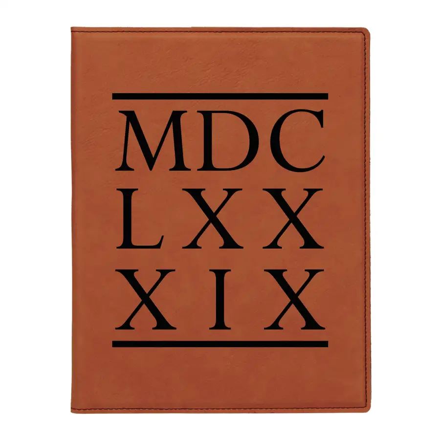 1689 BCF Roman Numerals Portfolio Cover