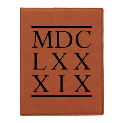 1689 BCF Roman Numerals Portfolio Cover