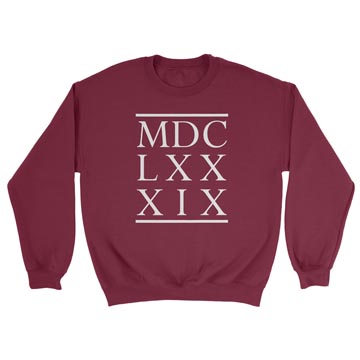 1689 BCF Roman Numerals Crewneck Sweatshirt