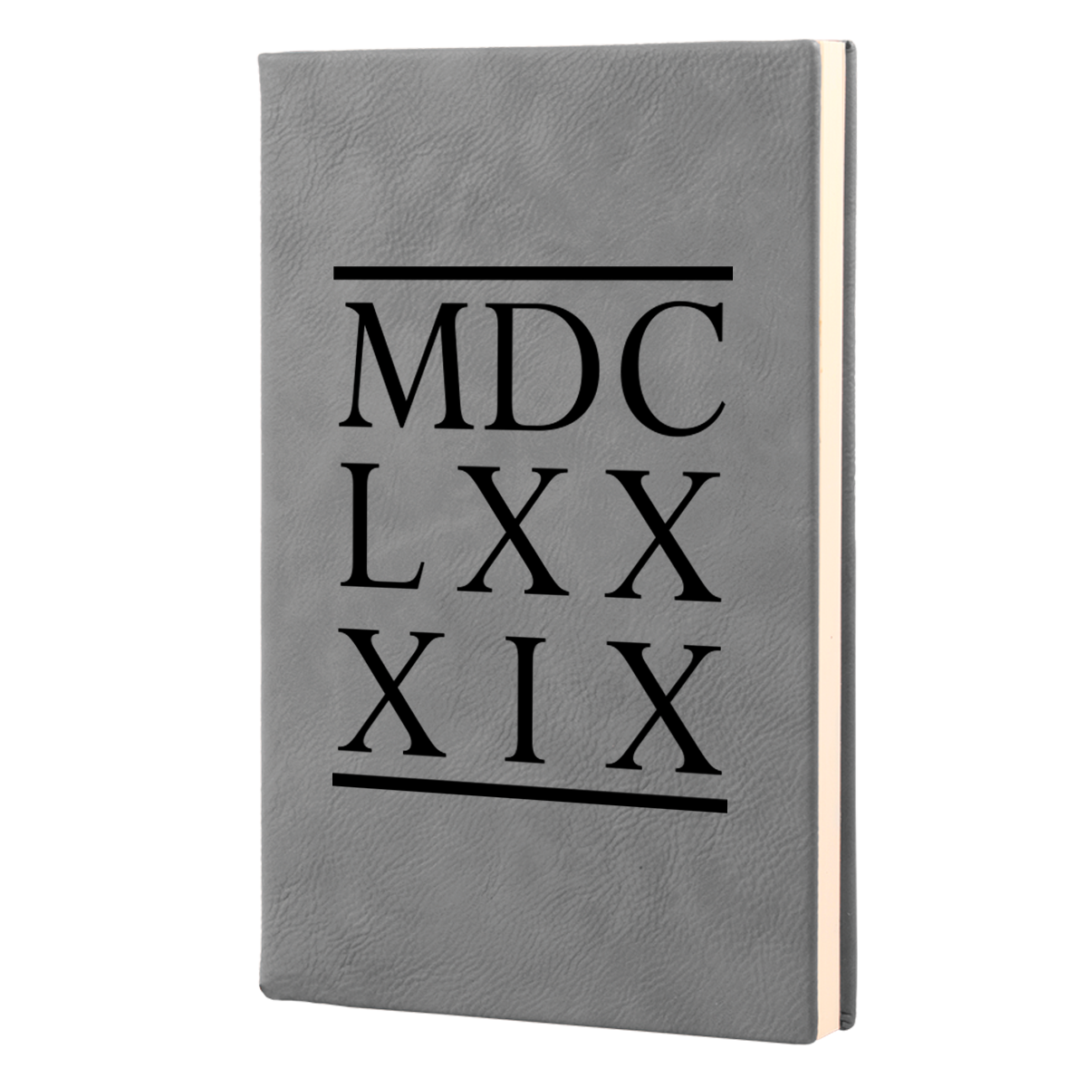 1689 BCF Roman Numerals Leatherette Hardcover Journal