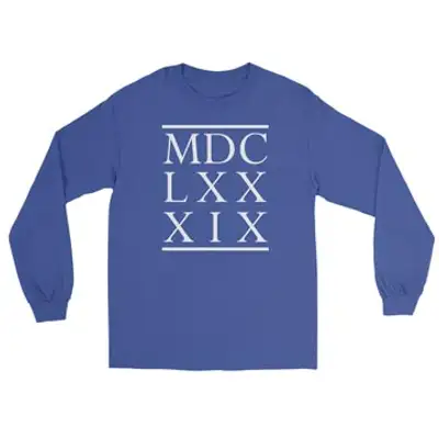 1689 BCF Roman Numerals Long Sleeve Tee