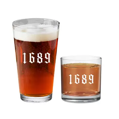 1689 Pint Glass And Rock Glass