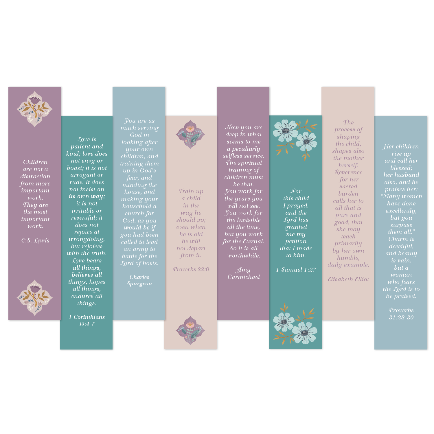 Mothers Day Bookmark Set