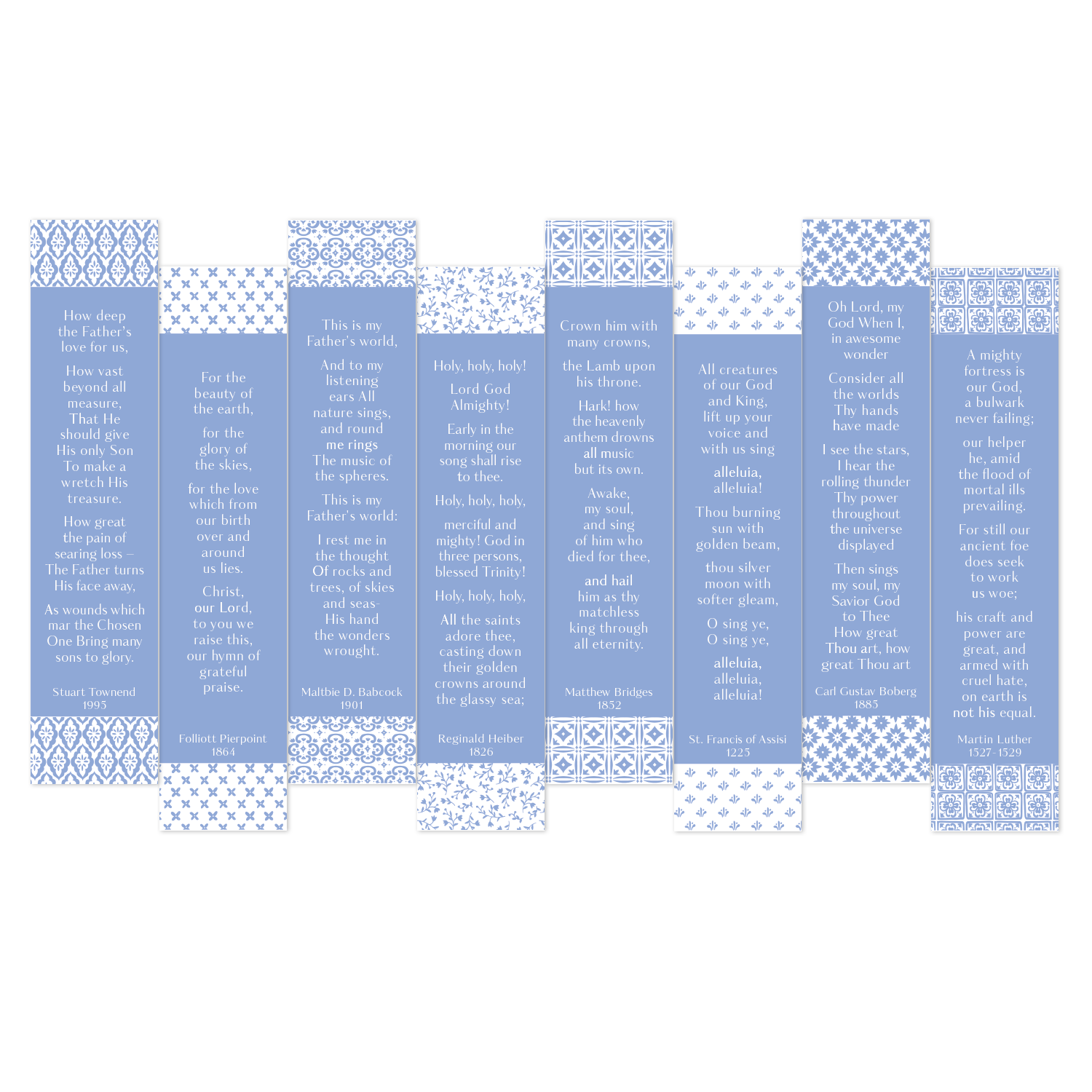 Summer Hymns Bookmark Set