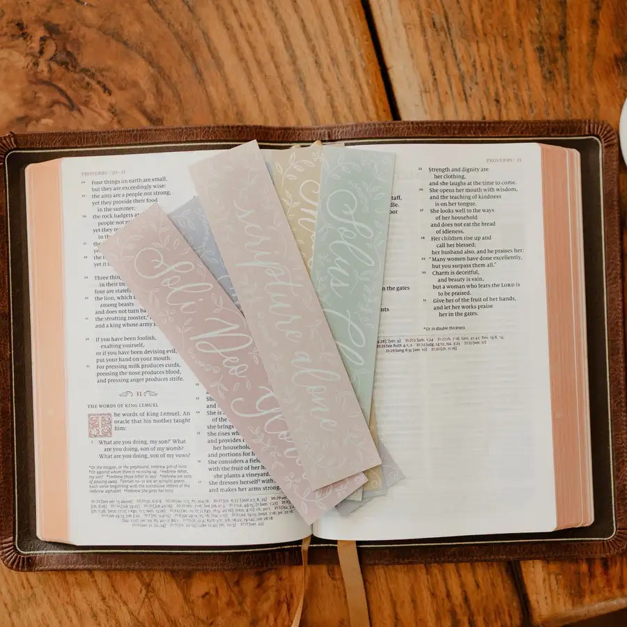 Five Solas Floral Bookmark Set #2