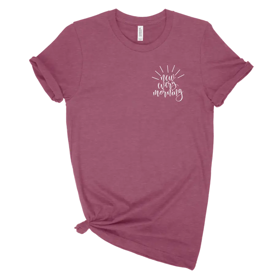 New Every Morning Left Chest Unisex Tee