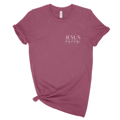 Jesus King Of Kings Left Chest Unisex Tee