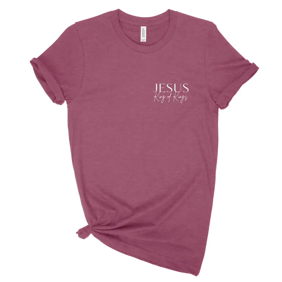 Jesus King Of Kings Left Chest Unisex Tee