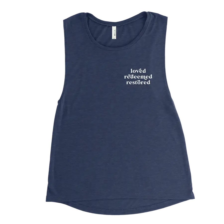 Loved Redeemed Restored Left Chest Muscle Tank