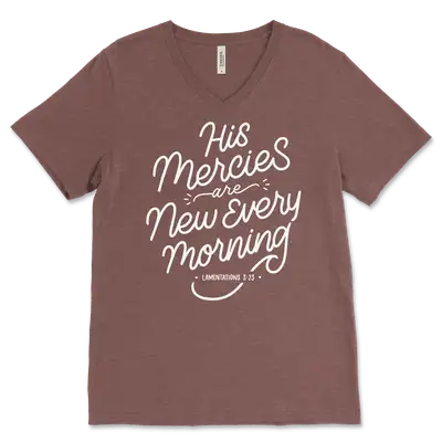 His Mercies Are New V‐Neck Tee