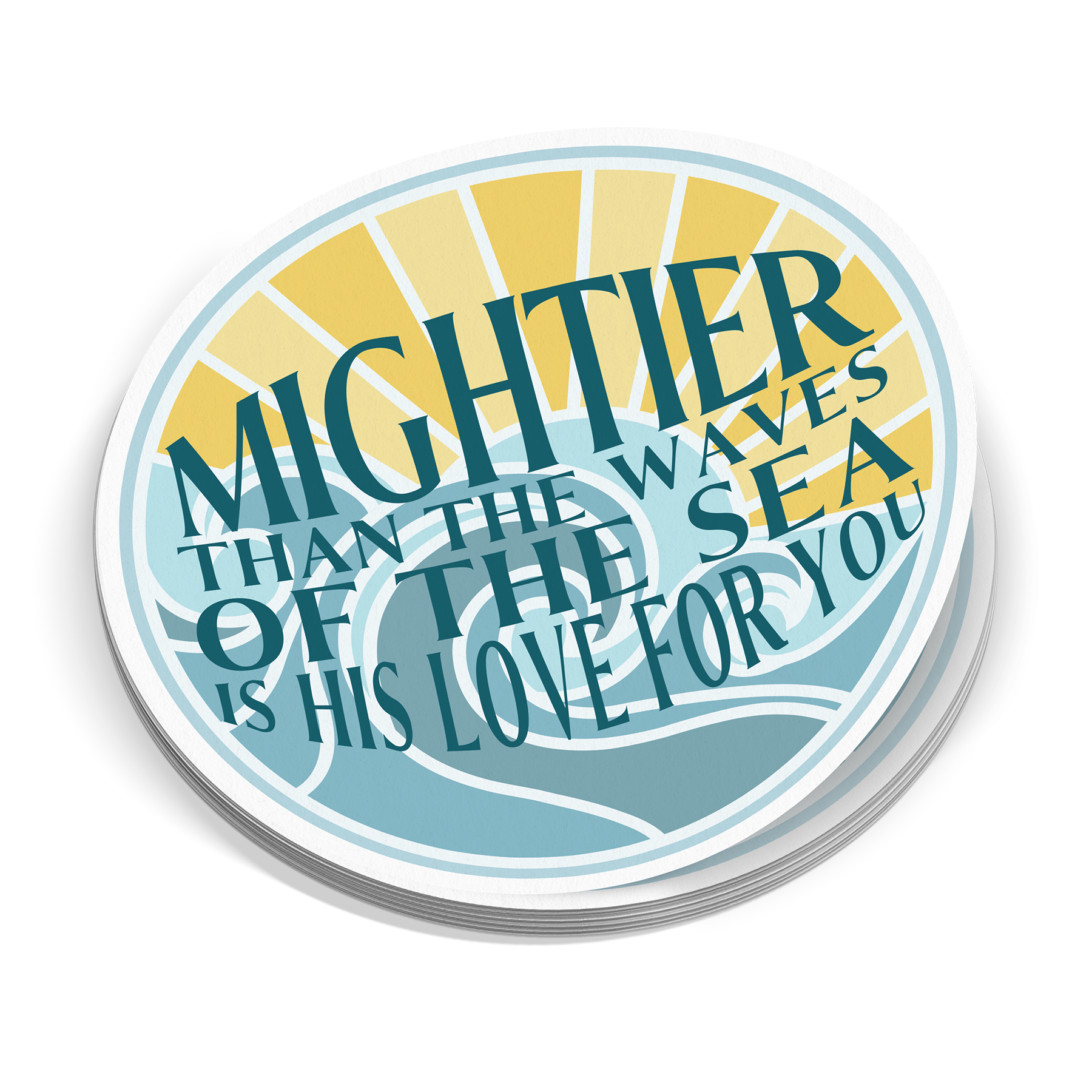 Mightier Than The Waves Sticker