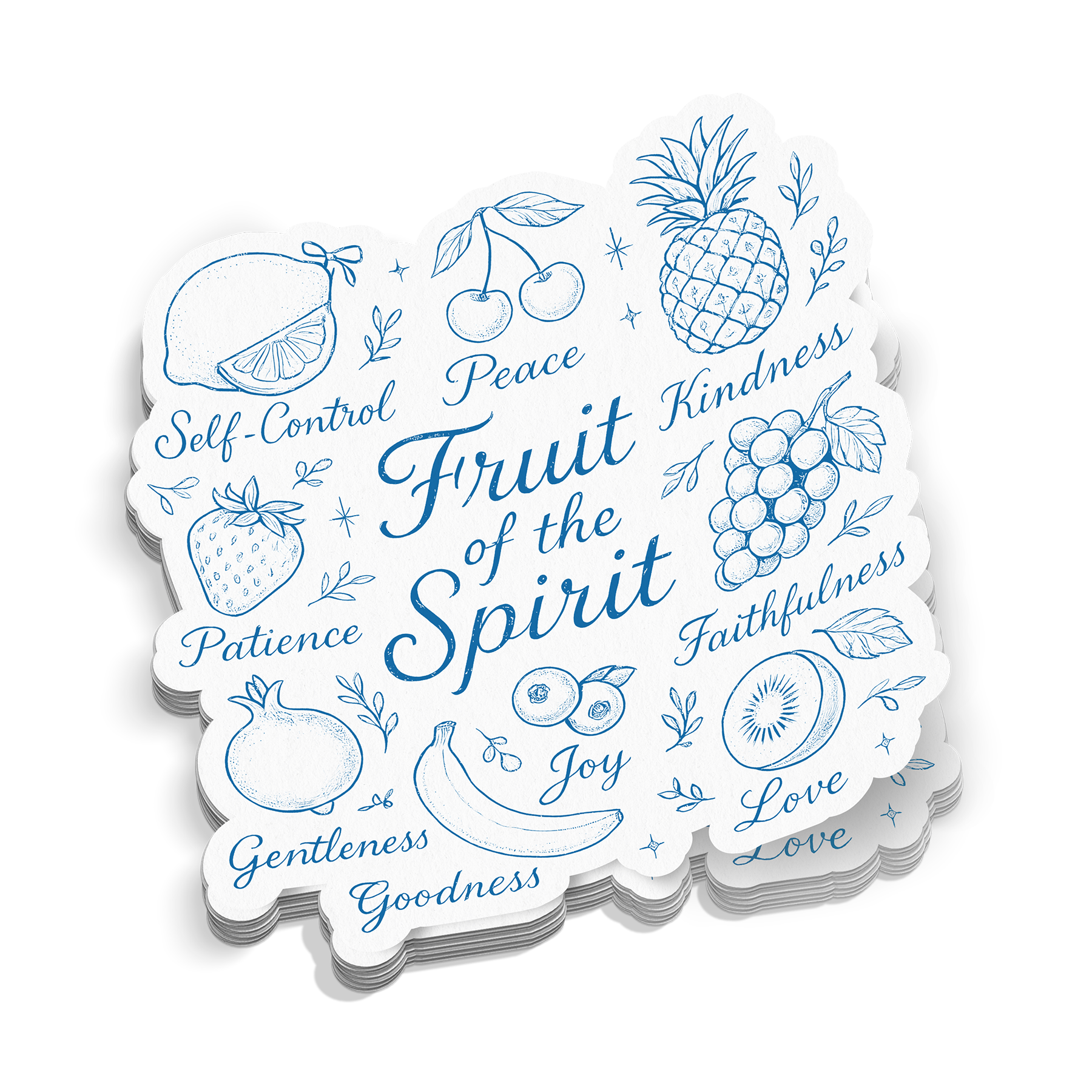 Fruit Of The Spirits Blue Sticker