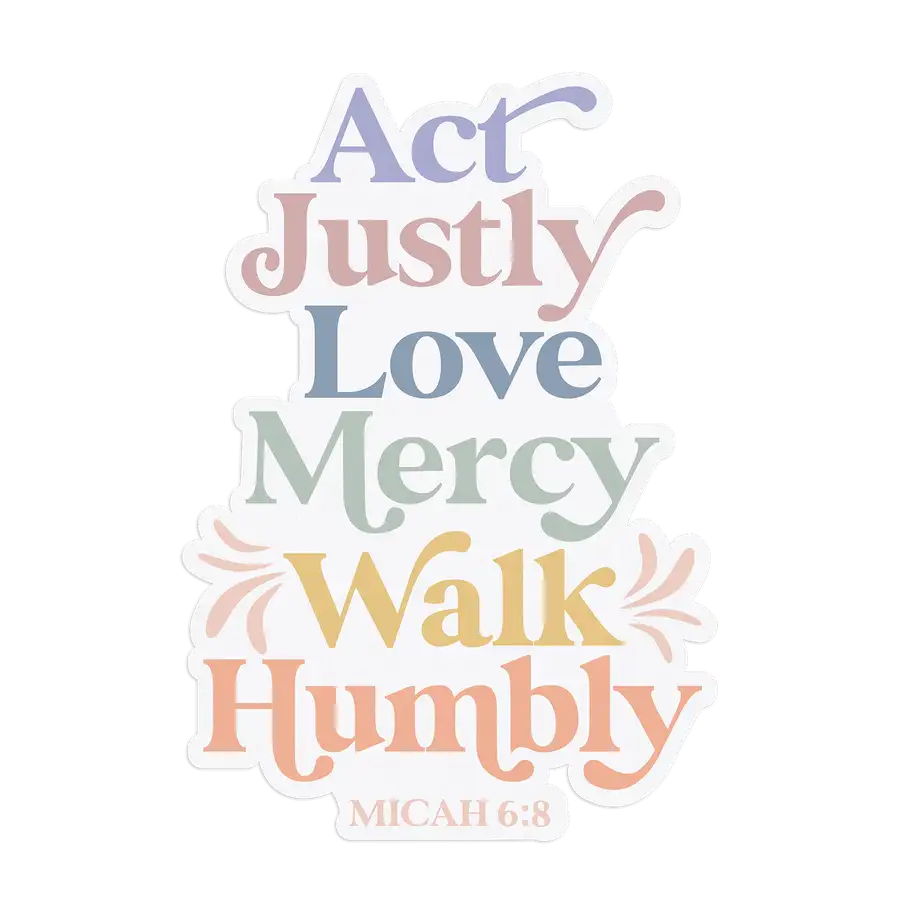 Walk Humbly Sticker #2