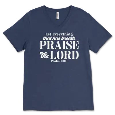 Everything Has Breath V&dash;Neck Tee