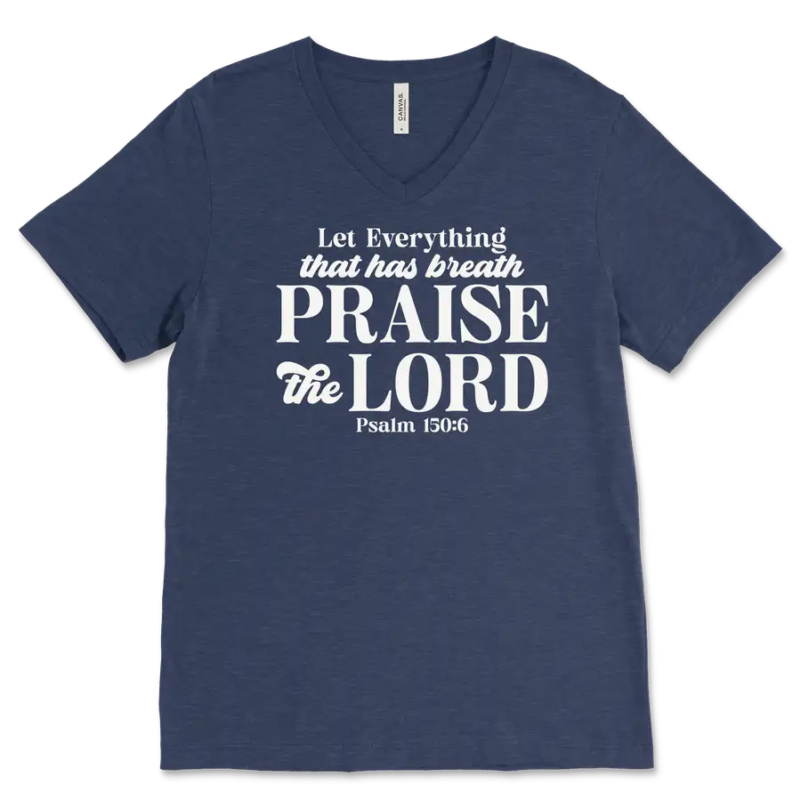 Everything Has Breath V&dash;Neck Tee