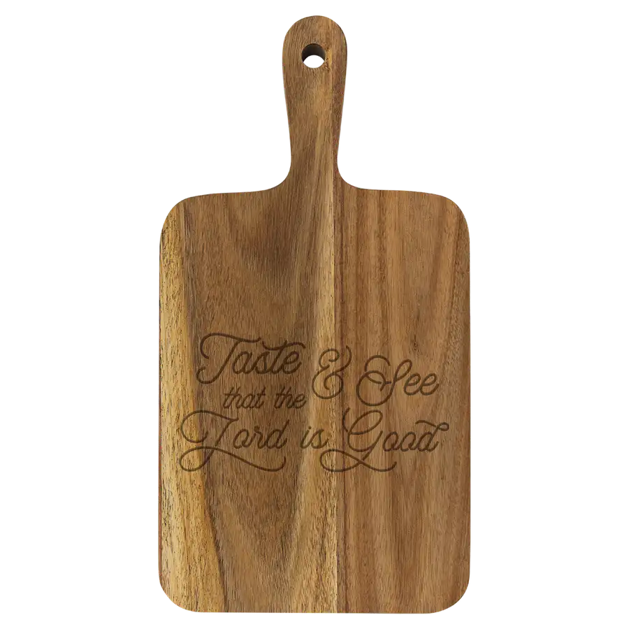 Taste And See Cutting Board Paddle Acacia