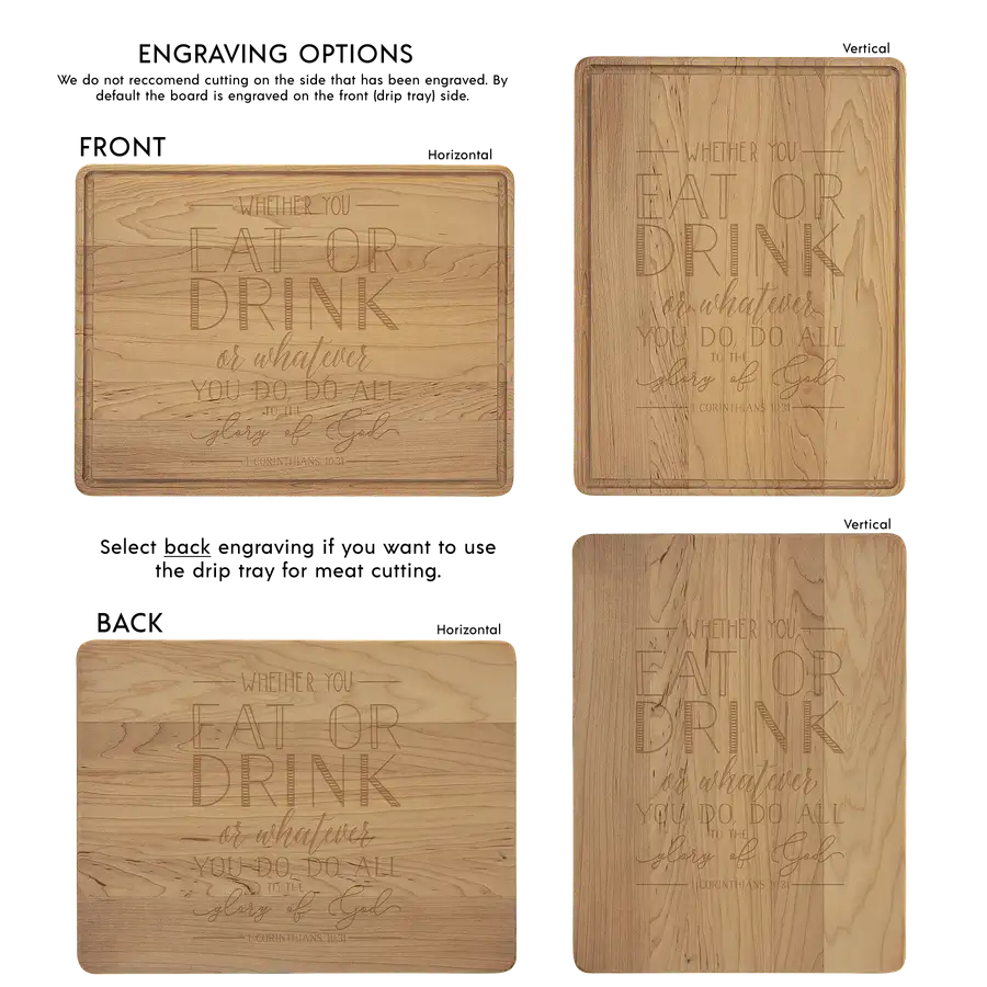 Glorify God And Enjoy Him Script Cutting Board Drip #3