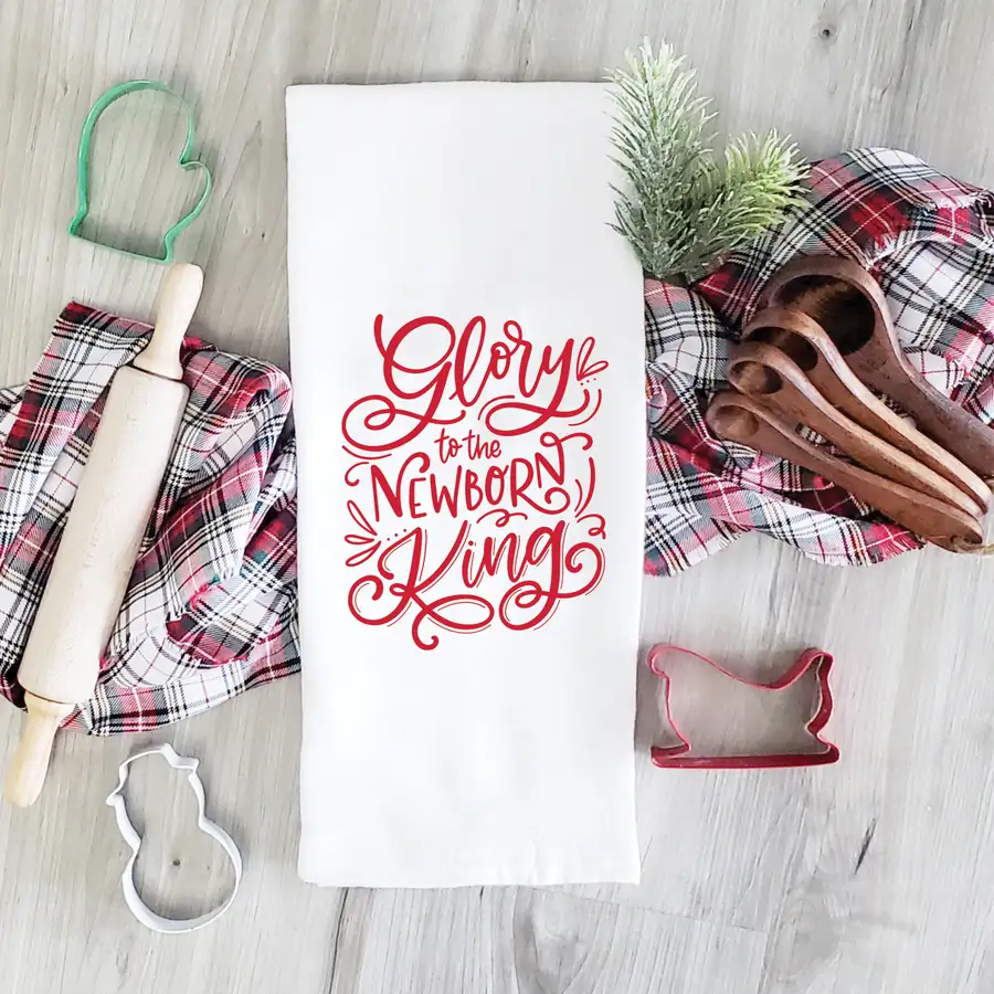 Glory To The King Tea Towel #2