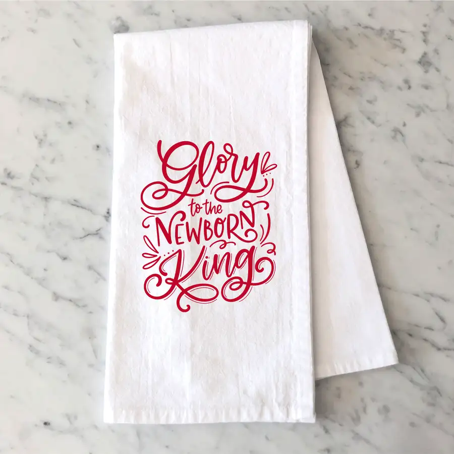 Glory To The King Tea Towel