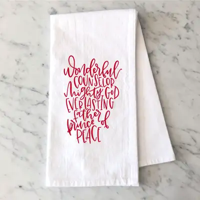 Wonderful Counselor Tea Towel
