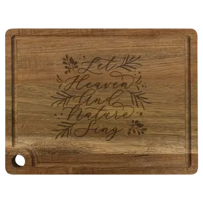 Let Heaven And Nature Cutting Board Drip Acacia