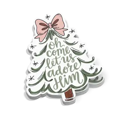 Oh Come Let Us Adore Him Sticker