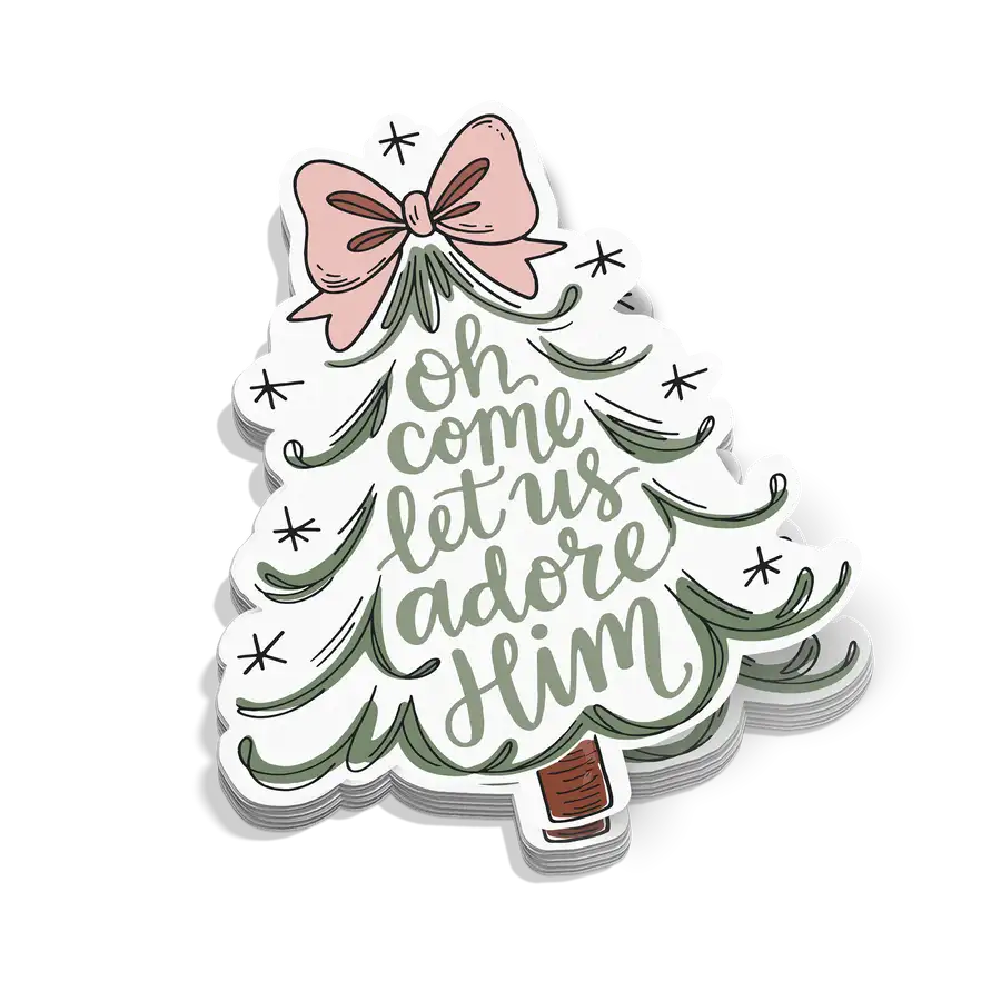 Oh Come Let Us Adore Him Sticker