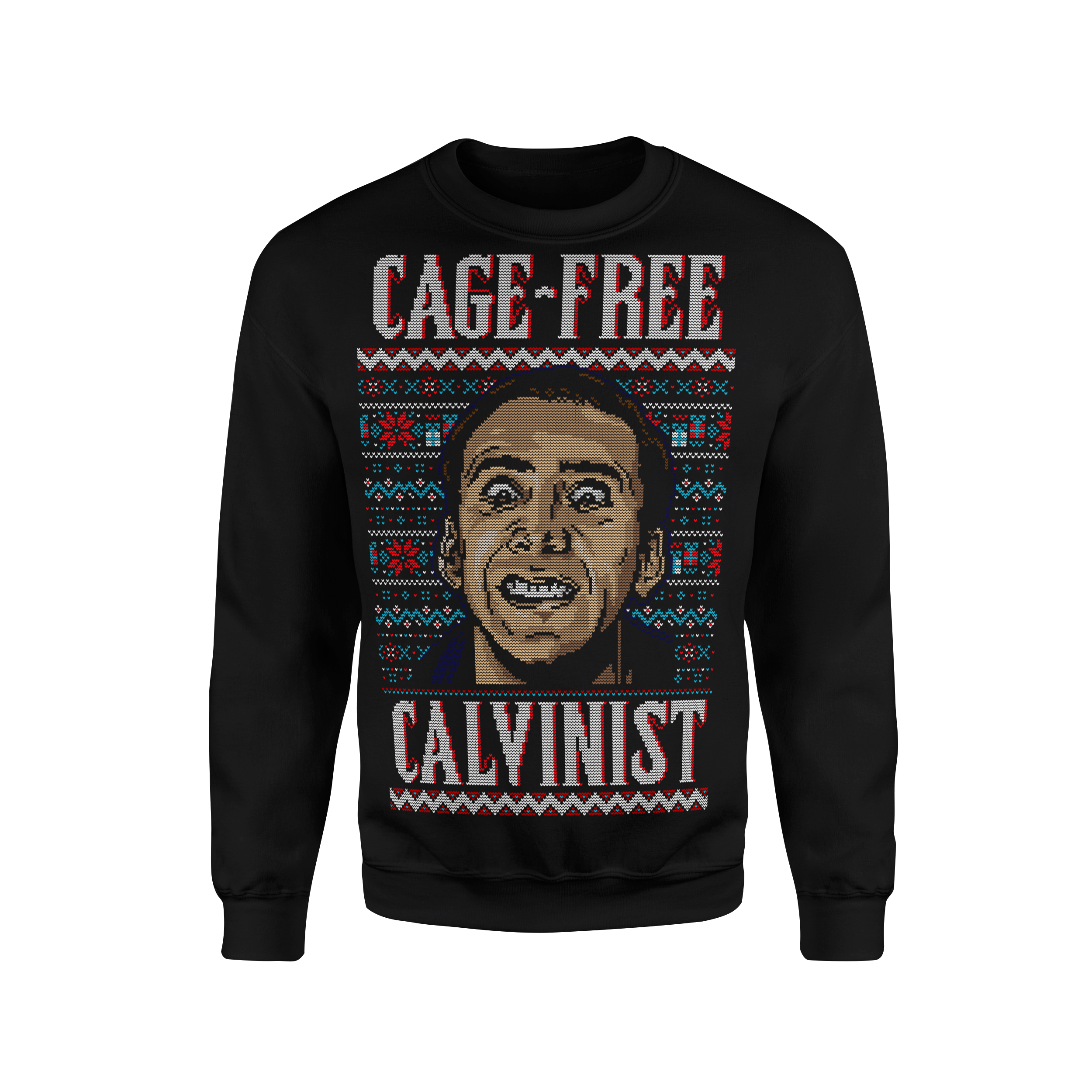 Cage Free Ugly Christmas Sweatshirt
