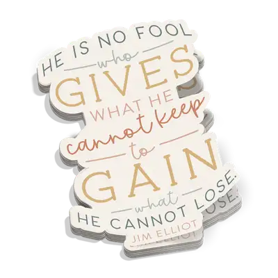 He Is No Fool Sticker