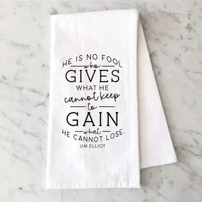 He Is No Fool Tea Towel