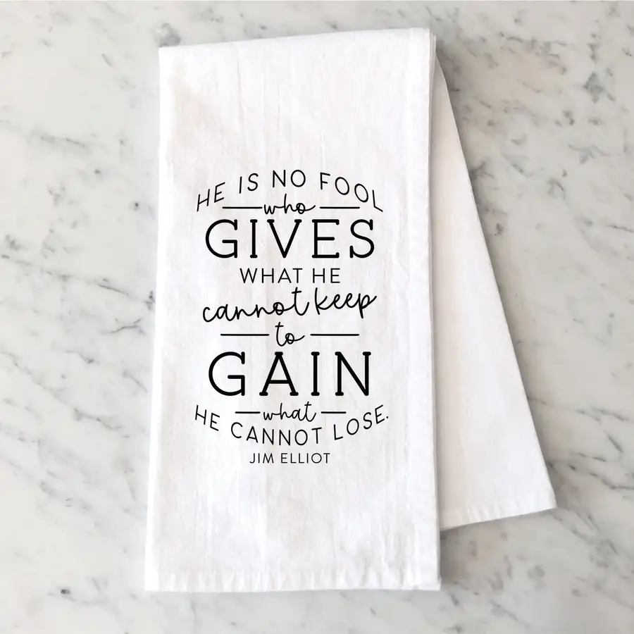He Is No Fool Tea Towel