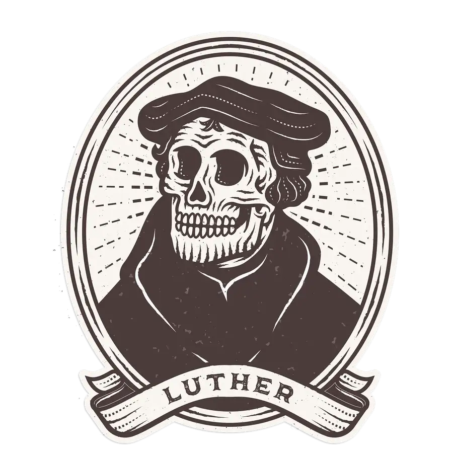 Dead Theologians Luther Sticker #2