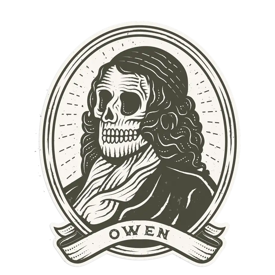 Dead Theologians Owen Sticker #2