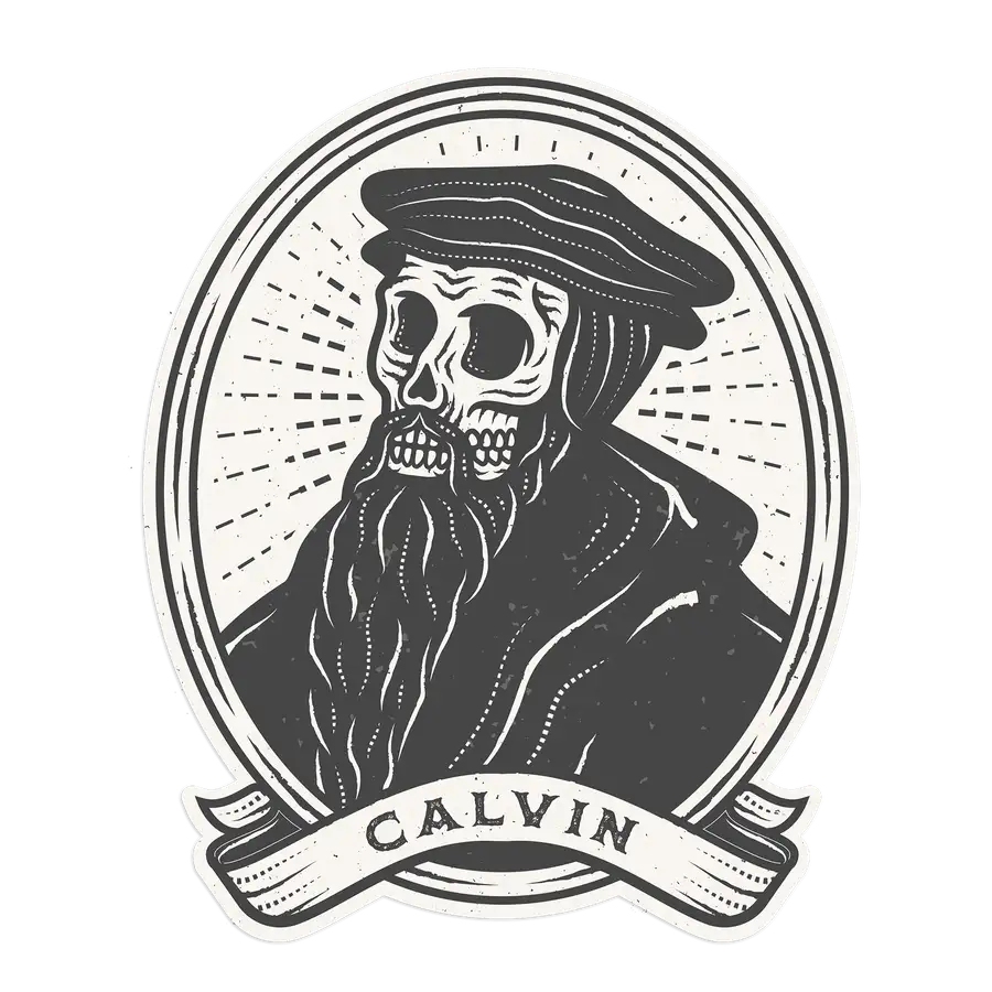 Dead Theologians Calvin Sticker #2