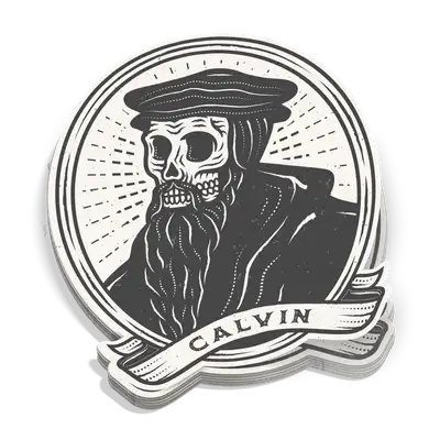 Dead Theologians Calvin Sticker