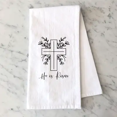 He Is Risen Tea Towel