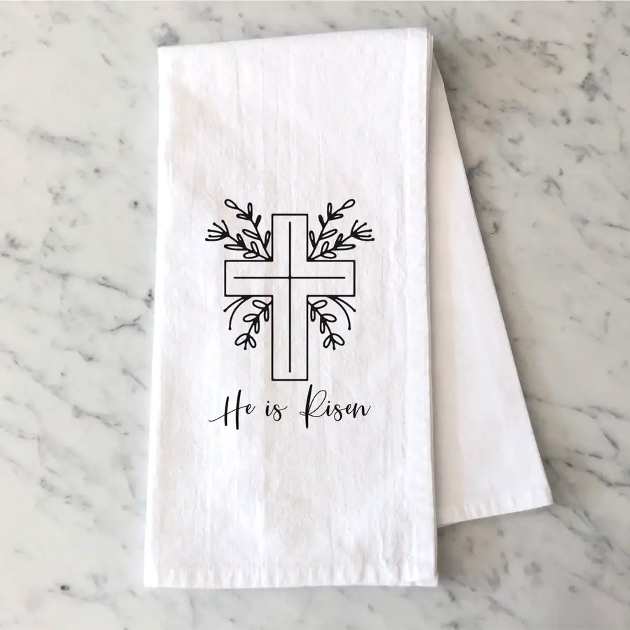 He Is Risen Tea Towel