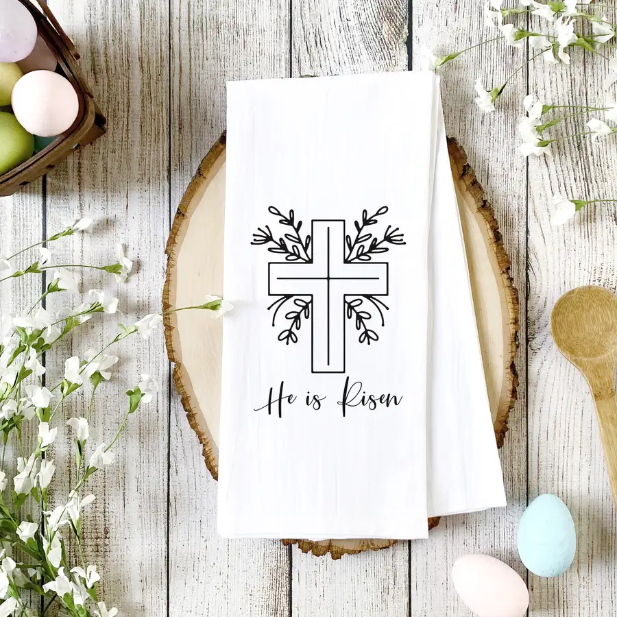 He Is Risen Tea Towel #2