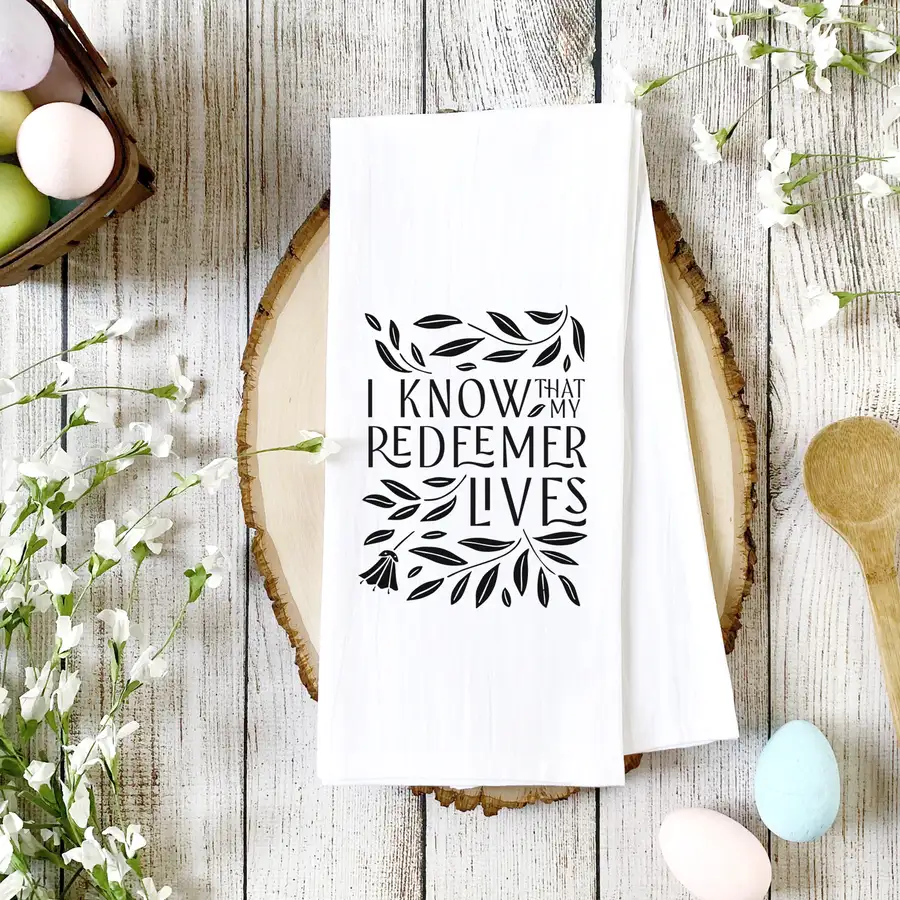 My Redeemer Lives Tea Towel #2