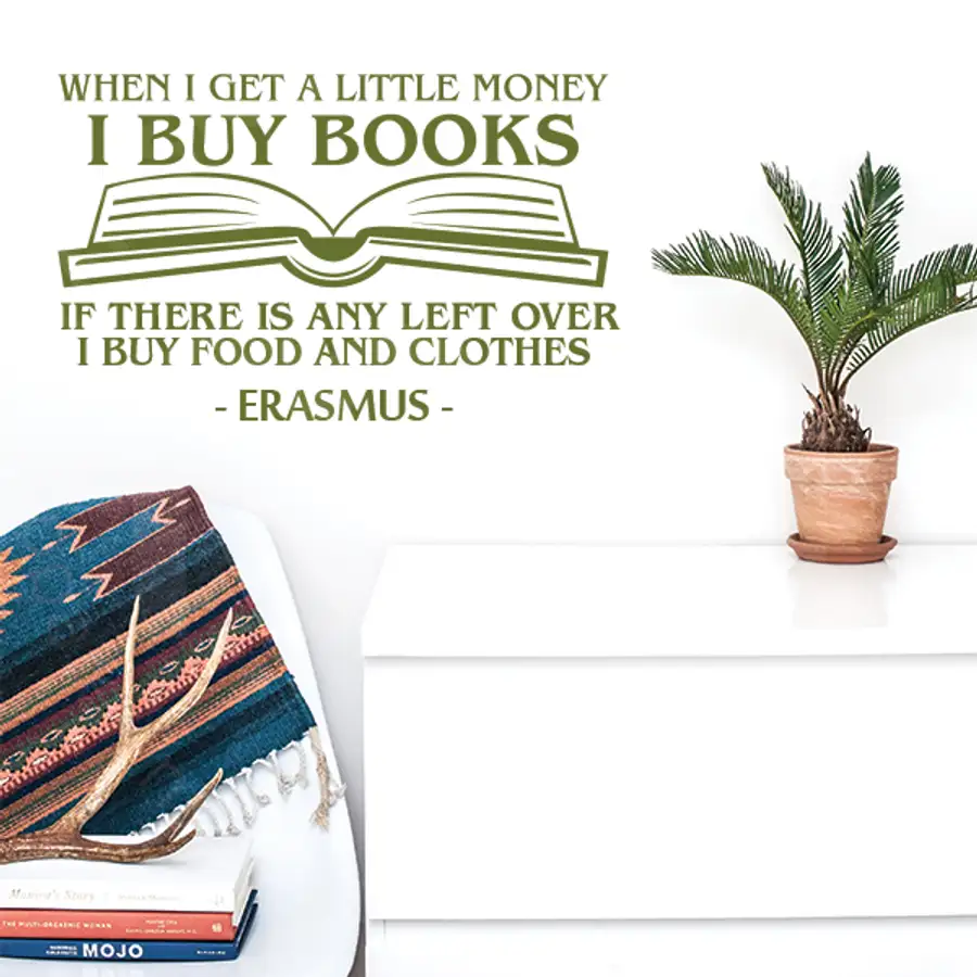 Erasmus Book Quote  Wall Art
