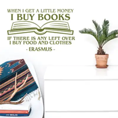 Erasmus Book Quote  Wall Art