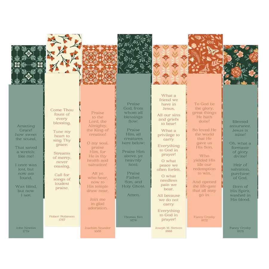 Fall Hymns Bookmark Set