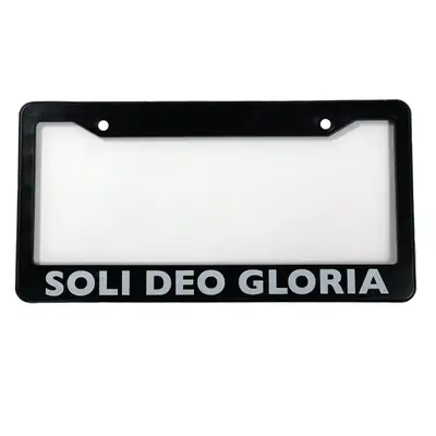 Soli Deo Gloria License Plate Frame
