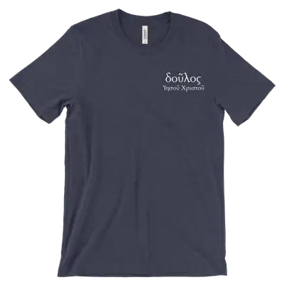 Slave of Christ Jesus (Greek) Left Chest Tee