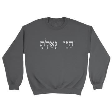 You Have Redeemed My Life (Hebrew) Crewneck Sweatshirt