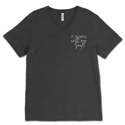 Well With My Soul Left Chest V‐Neck Tee